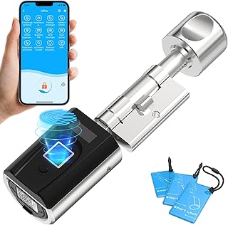 WELOCK SECBN51 Fingerabdruck Elektronischer Türschloss Haustür, RFID-Karte Transponder, Bluetooth WIFI Arbeiten APP IP65 Für 30-70mm Tür