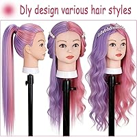 Vista 2 de Cabeza de Maniquí con 80% Cabello Real, TopDirect 26" Cabeza de Maniquí Cabello Humano Cabeza de Maniquí Estilismo Capilar Práctica de Peluquería