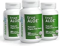 Vista 1 de NatureCity True-Aloe 80,000 mg equivalente de gel de aloe vera por porción, fabricado con aloe vera orgánico (360 cápsulas) soporte digestivo, piel