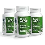 NatureCity True-Aloe 80,000mg Aloe Vera Gel Equivalent Per Serving- Made with Organic Aloe Vera (360 Capsules) Digestive, Skin and Joint Support|Small Easy-to-Swallow Pills