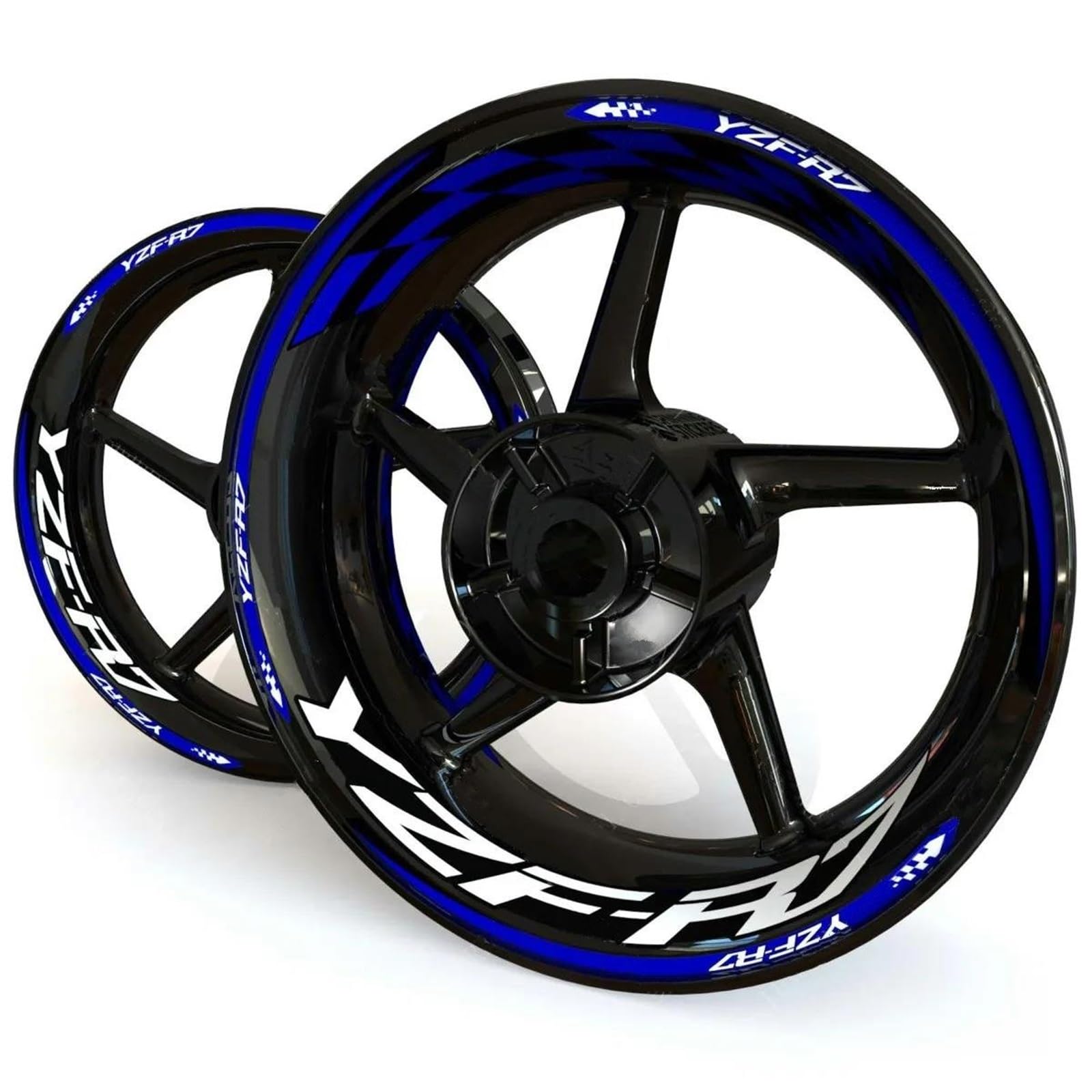 Motorrad-Radnabenaufkleber Reflektierende Motorradfelgenaufkleber Für Yamaha YZF R7 YZFR7 YZF-R7 Radnabenaufkleber Radaufkleber Felgenrandaufkleber(Farbe 1)