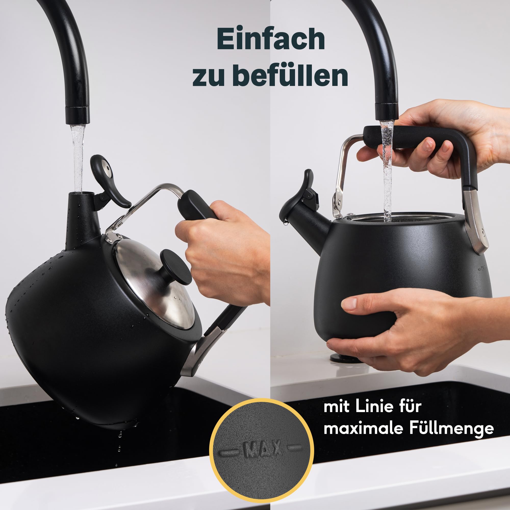 SILBERTHAL Teekannen 3er Set mit Wasserkocher Induktion und Vorratsglas | Für Teebeutel und losen Tee - aus Edelstahl & doppelwandig - Ideales Geschenkset für Teeliebhaber