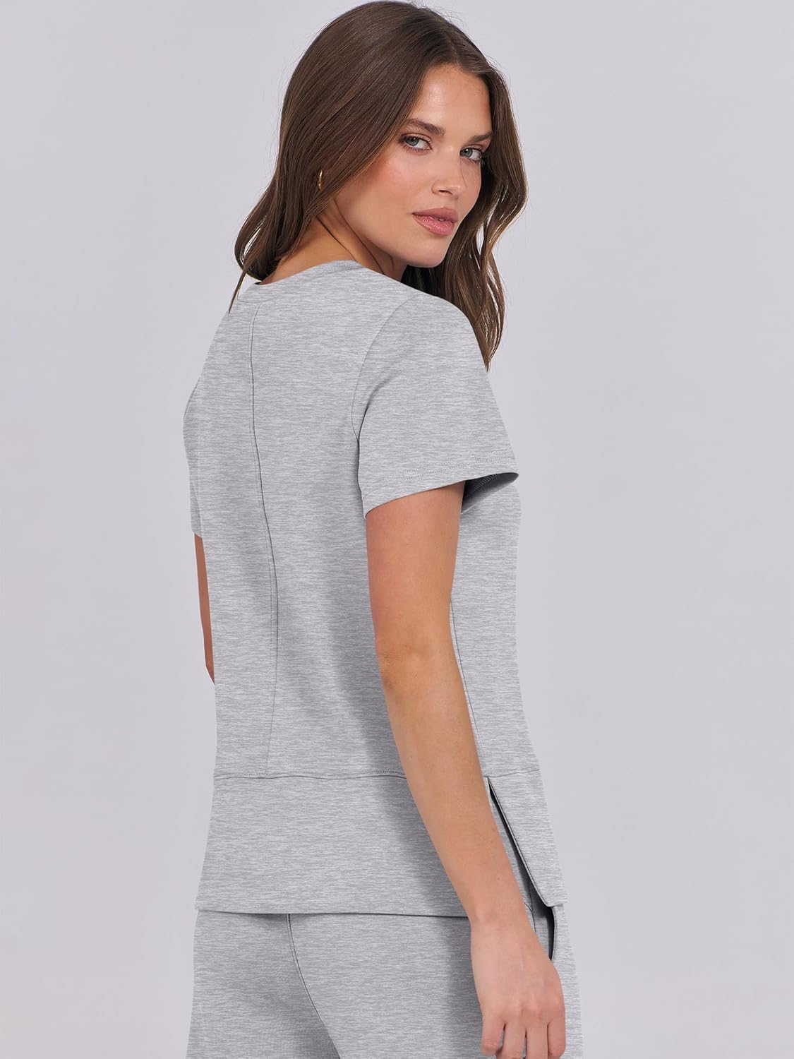 ANRABESS Women 2 Piece Lounge Sets Summer Travel Sweat Outfits Short Sleeve Wide Leg Casual Matching Tracksuits Clothes - Image 8