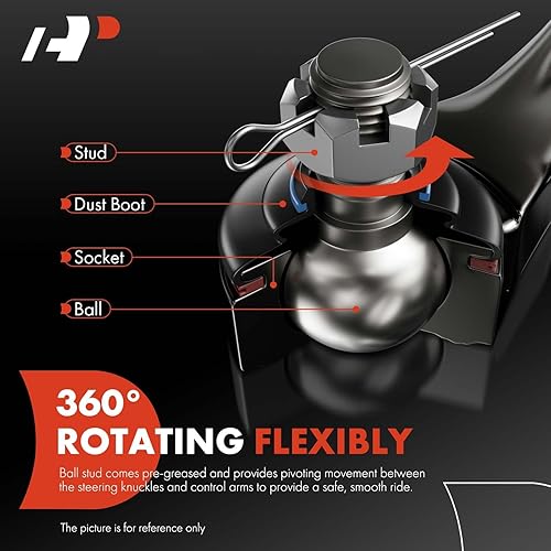 Miniatura 3 de A-Premium 2 brazos de control inferiores delanteros, con rótula y buje, compatibles con Nissan Rogue 2014-2019, Rogue Sport 2017-2019, Qashqai