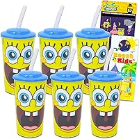 Vista 1 de Spongebob Squarepants - Vasos reutilizables de 16 onzas para niños, regalo de fiesta de Bob Esponja, paquete de 6 piezas con taza de 16 onzas
