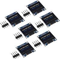Vista 8 de 6 unids 0.96 pulgadas 12864 128x64 OLED pantalla LCD módulo I2C IIC SSD1306 controlador 4 pines para Arduino Raspberry Pi-luz blanca