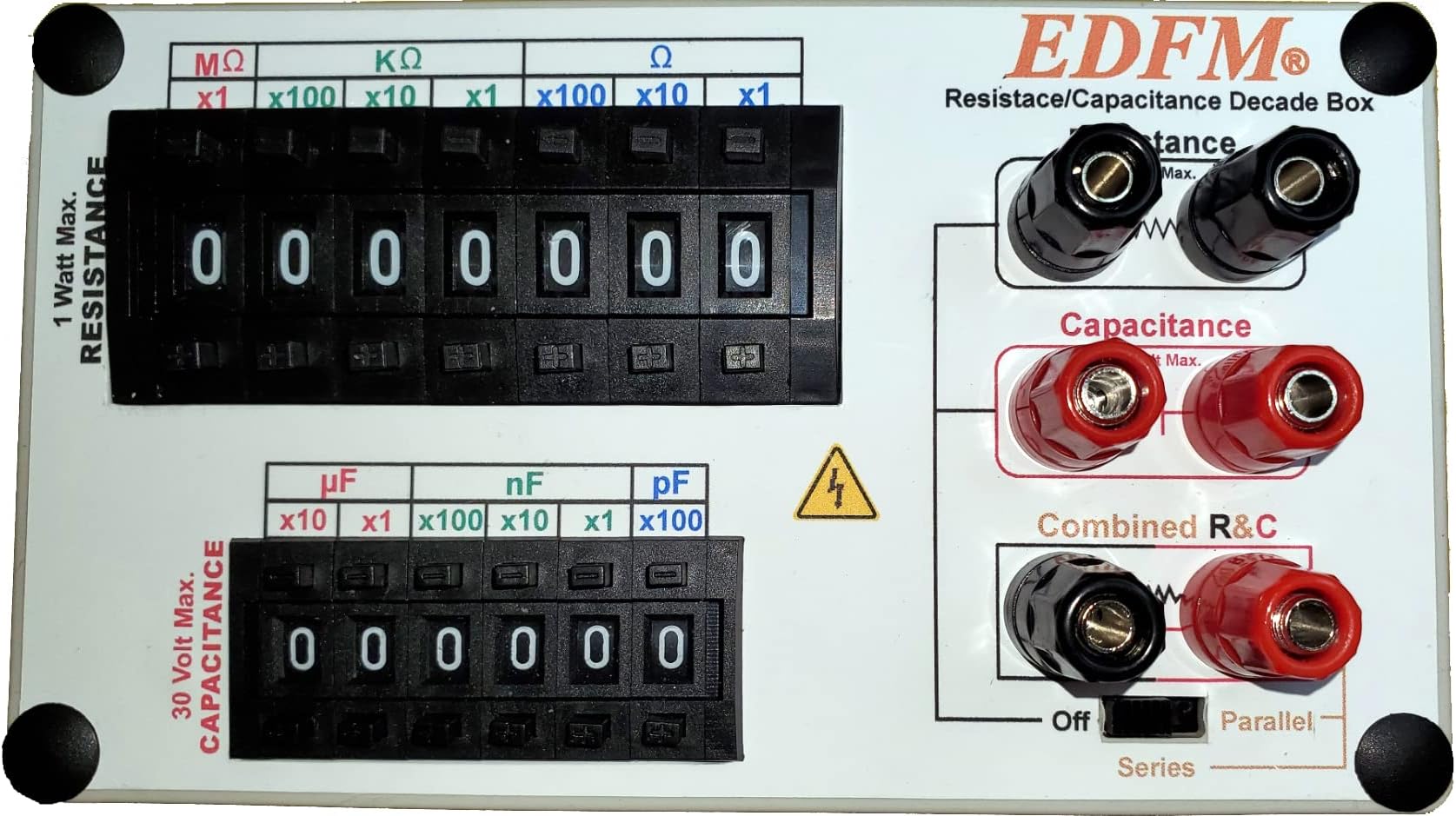 Resistance/CAPACITANCE Decade Box with RC Network