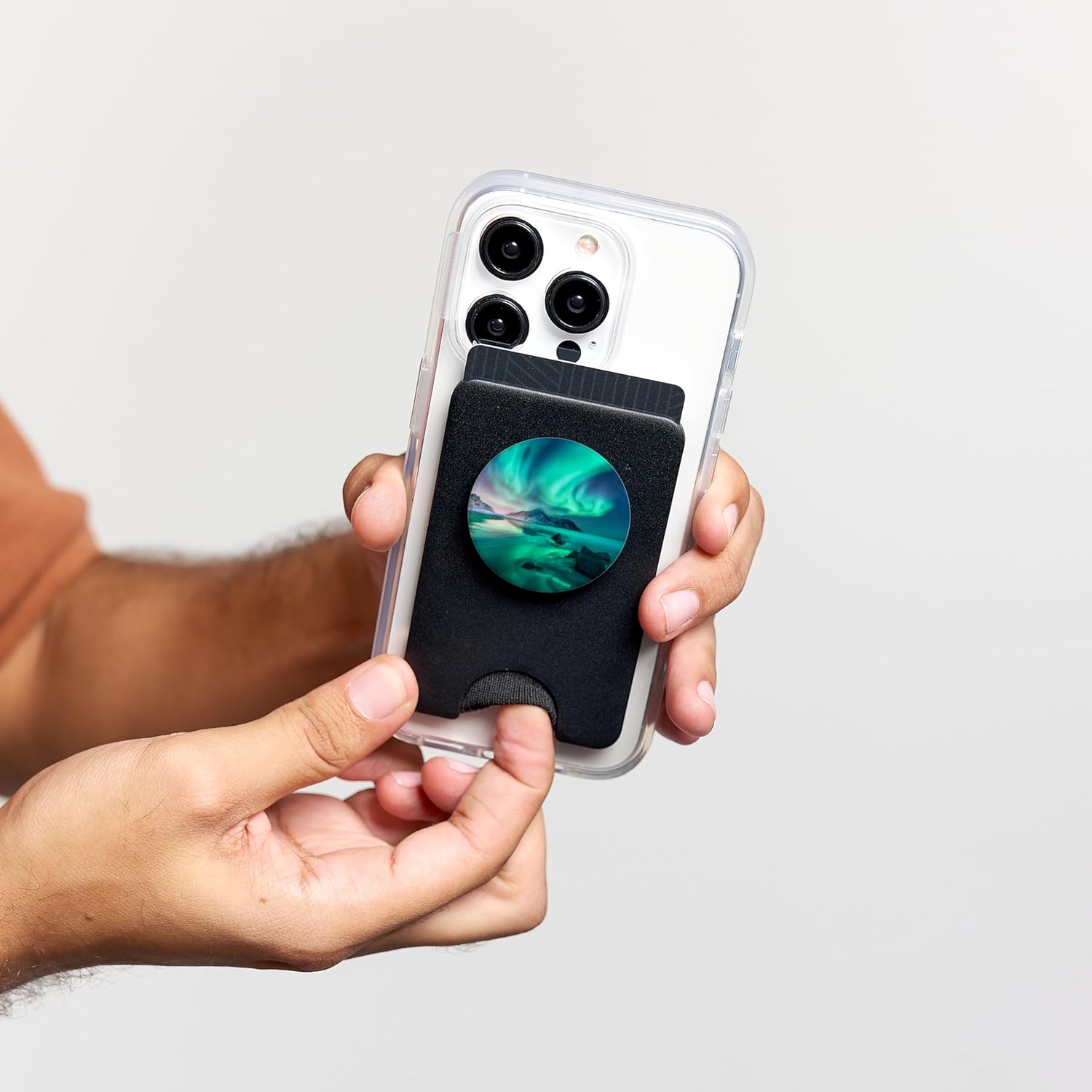 Northern Polar Lights PopSockets PopWallet for MagSafe