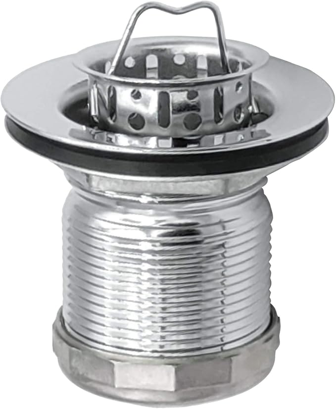 Junior Basket Strainer Deep Stainless Steel Bar Sink Drain with Deep