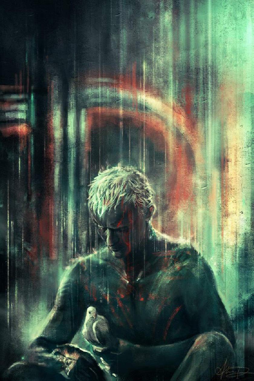 Neutral Tones (Dark And Desaturated) Blade Runner Rutger Hauer Movie Film Cinema Print Poster Wall Art Picture A4