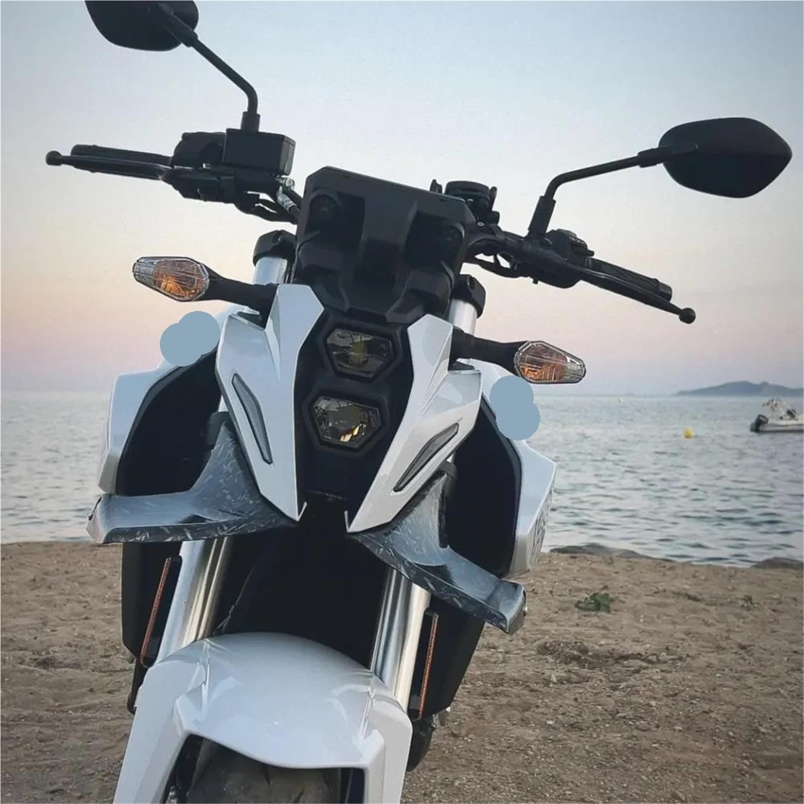Aileron De Moto Avant Aileron De Protection Moto pour Suzuki pour GSX-8S 2023 2024 2025(Forge Pattern)