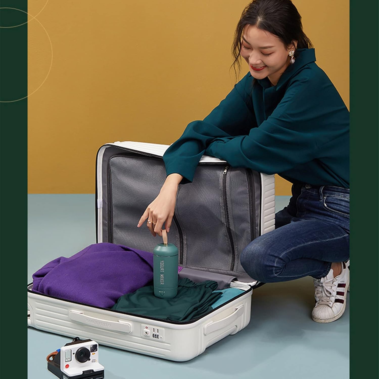 Mini Portable Yogurt Maker Multifunctional Automatic Yogurt Cup Vacuum Flask 280ml Simple and Easy to Operate for Making Yogurt with Various Flavors