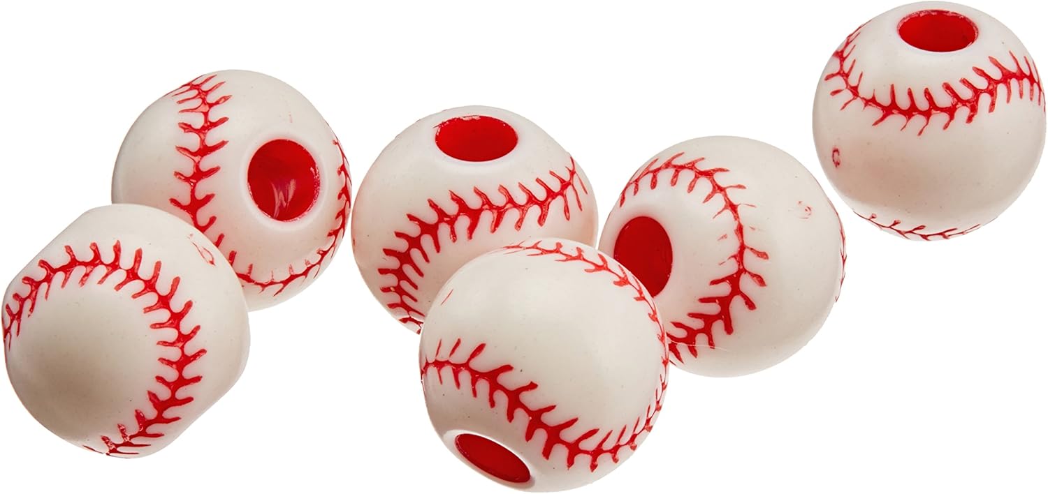 Darice 1940-61 Sports Ball Beads, Multicolor