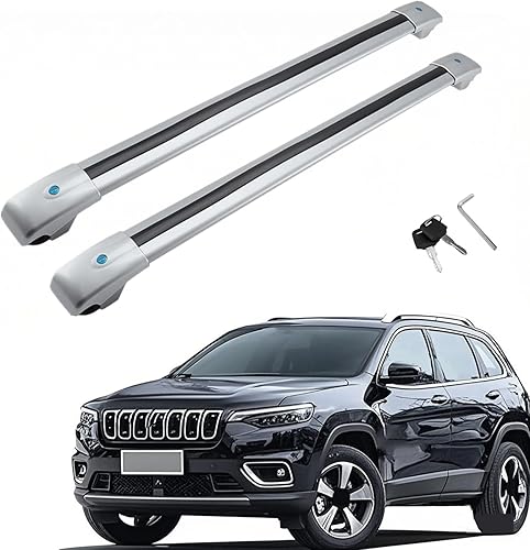 MotorFansClub Barras transversales para portaequipajes Jeep Cherokee 2014 2015 2016 2017 2018 2019 2020 2021 2022 2023 (no es compatible con Jeep
