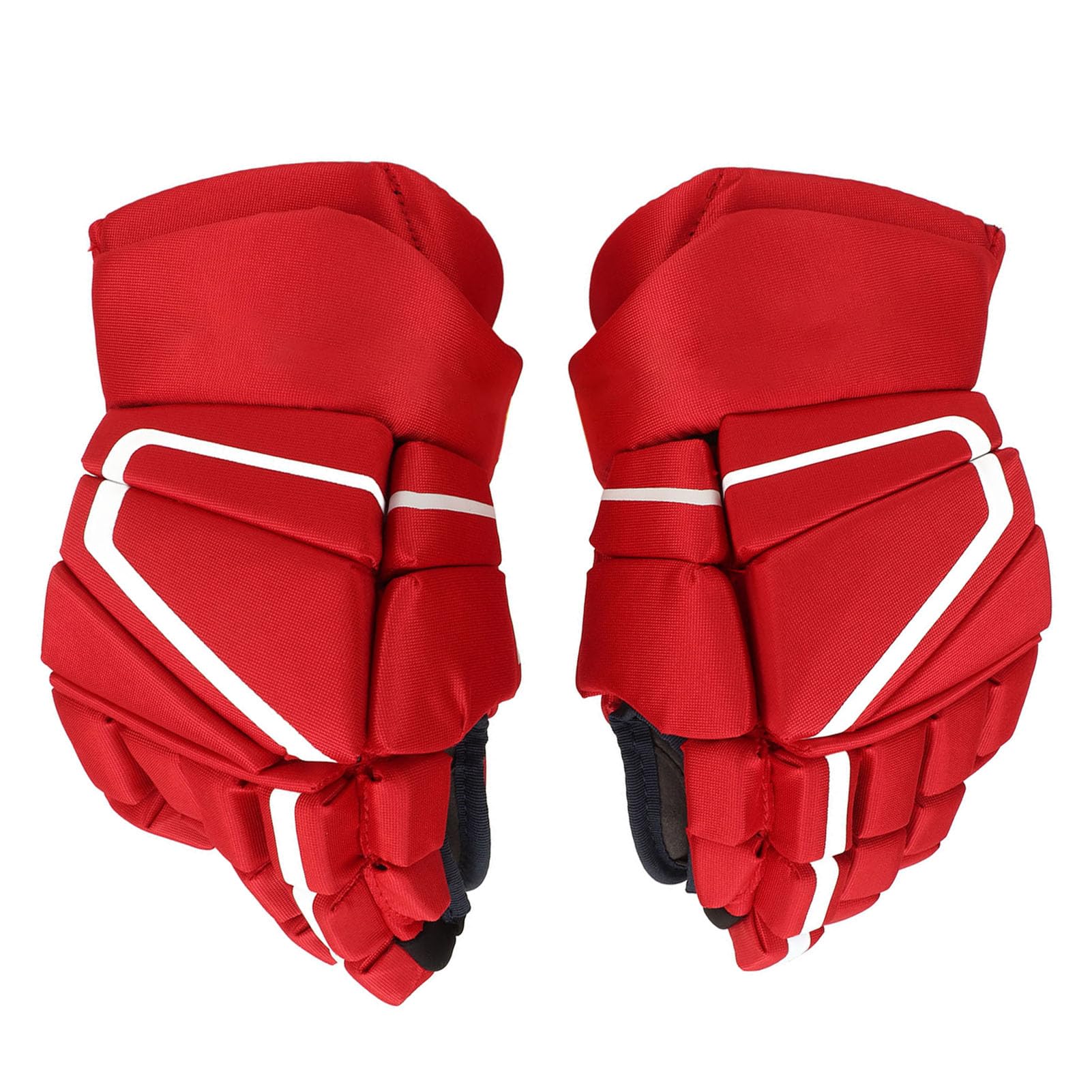 Gants de Hockey sur Glace Rouges, 1 Paire, Protection des Mains, pour Adultes, pour Le Patinage à roulettes (11 Pouces)