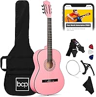 Vista 24 de Best Choice Products Kit de Iniciación de Guitarra Acústica de Madera Completa para Principiantes de 38 Pulgadas con Funda de Transporte, 6 Púas