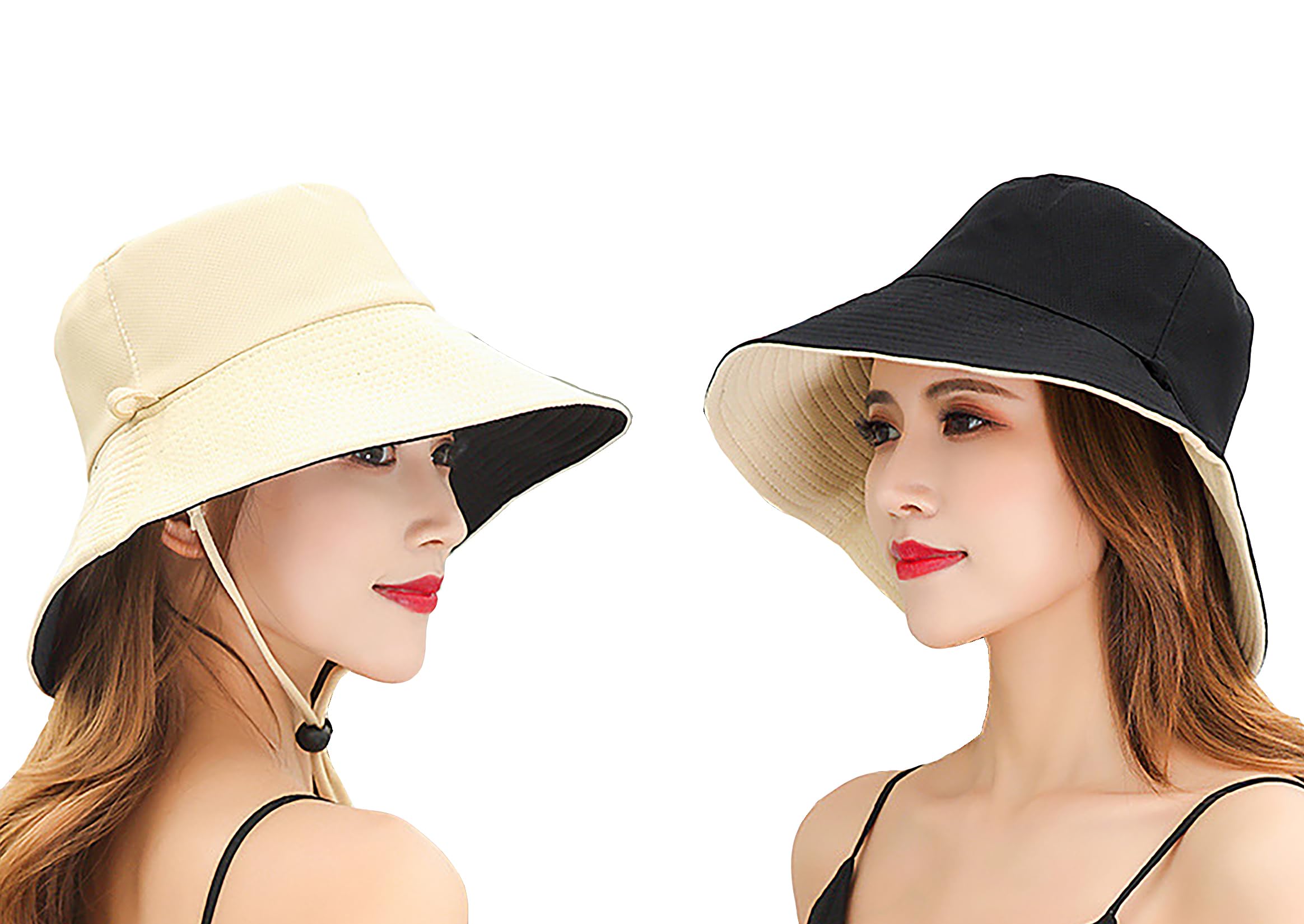 Ivedin | Sombrero Pescador Reversible Ligero para Hombre y Mujer | Hat Safari Verano | Gorro Explorador | Sombreros de ala Ancha Doble Cara para Protección Solar | Playa, Desierto, Outdoor