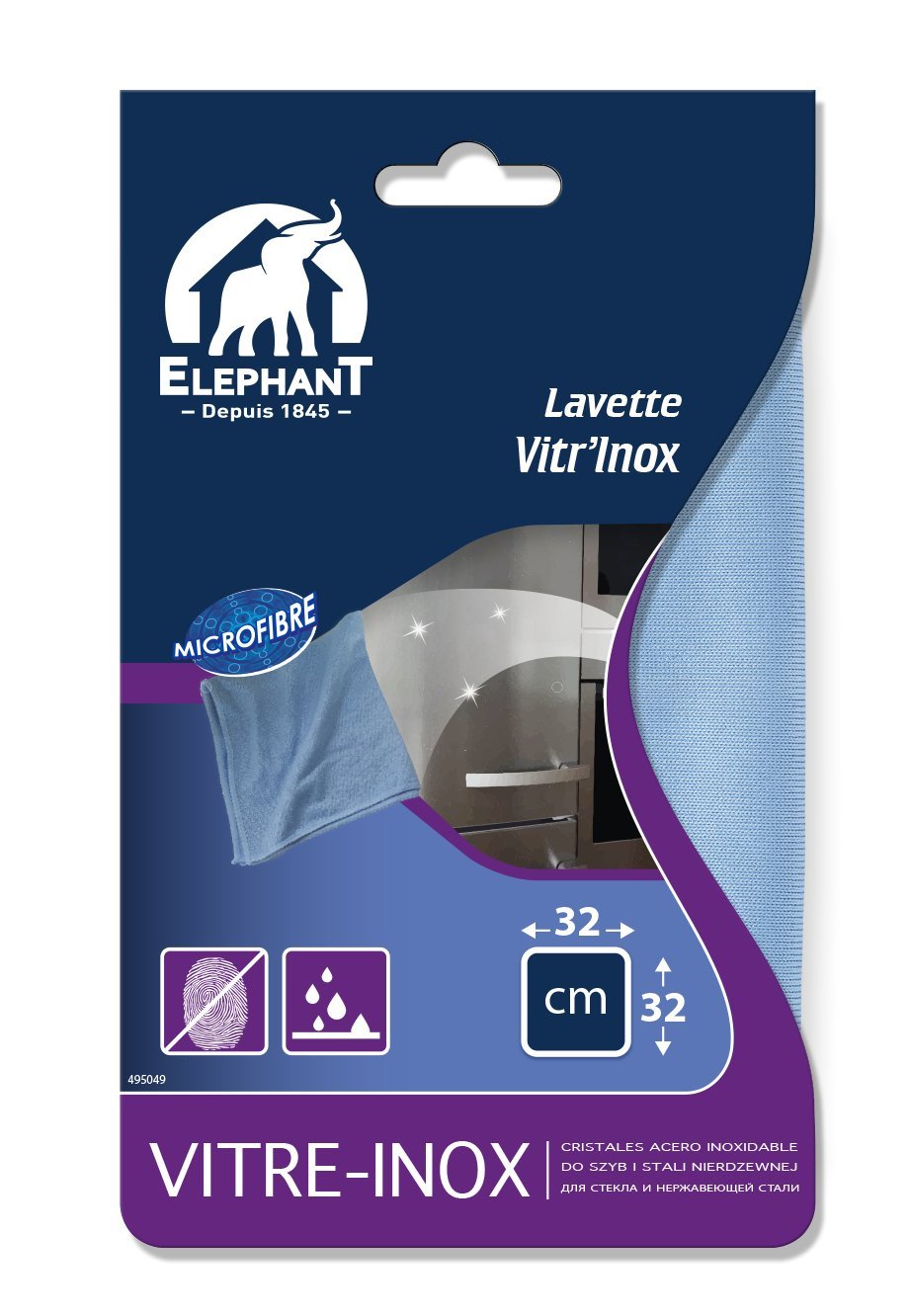 Elephant in microfibra panni per finestre e specchio, 3 pcs