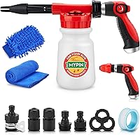 Vista 1 de Car Wash Foam Gun/Hose Sprayer, 16 IN 1 Cannon, Adjustable with 2.5-6 Ratio Dial Foam Blaster, 1L Bottle, Nozzles, Mitten, 1/2” Quick Connector for