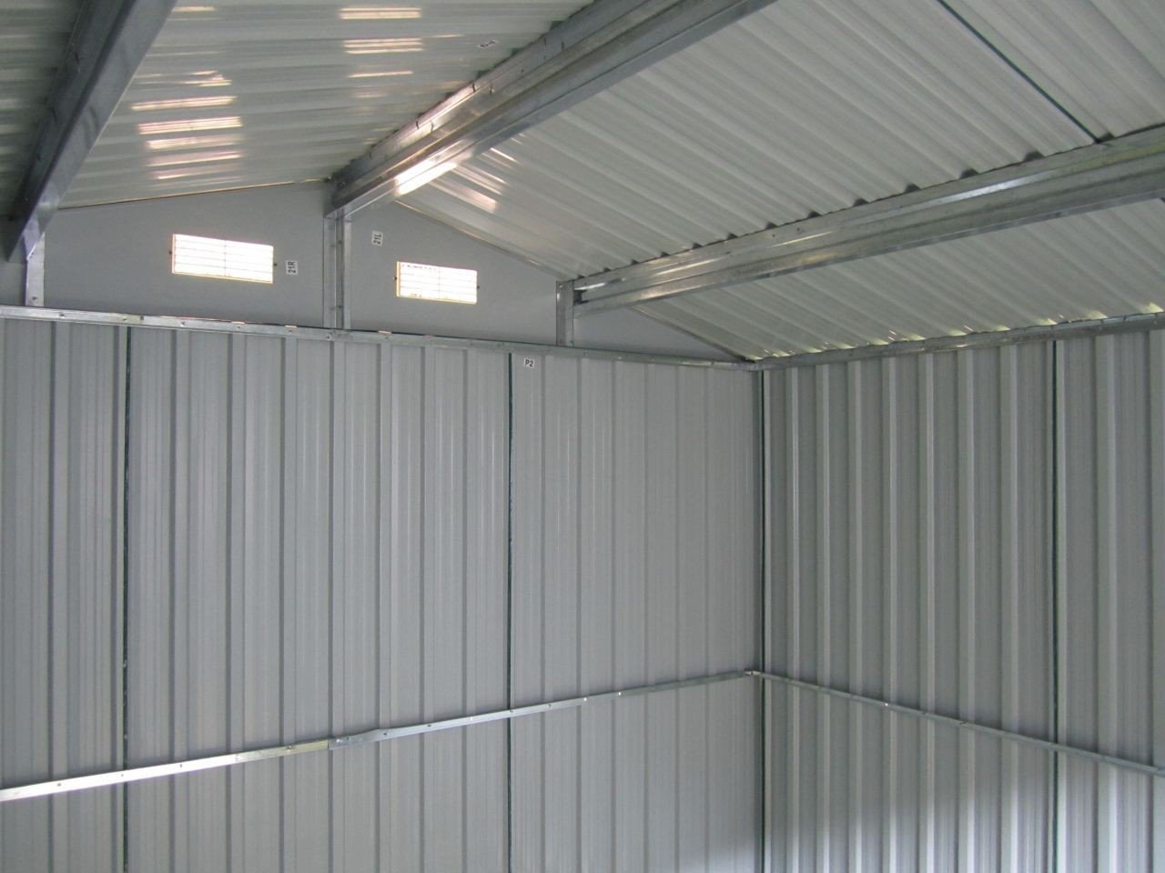 ALEOS. Metall Gartenhaus Geräteschuppen 7m² 301 cm x238 cm x214cm (BxTxH)