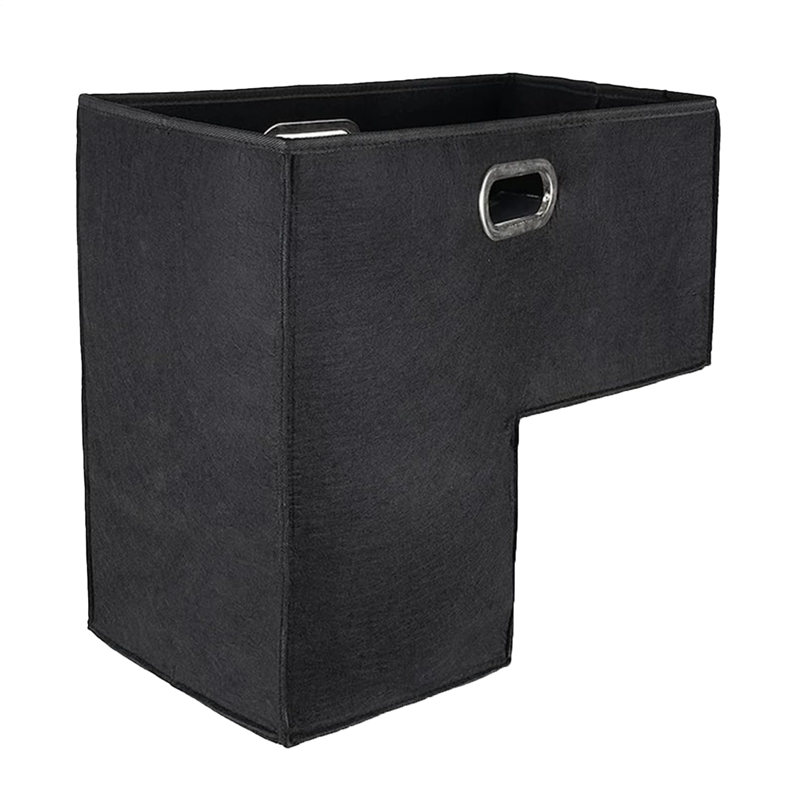 Cesta para escaleras de fieltro gris organizador plegable con asas