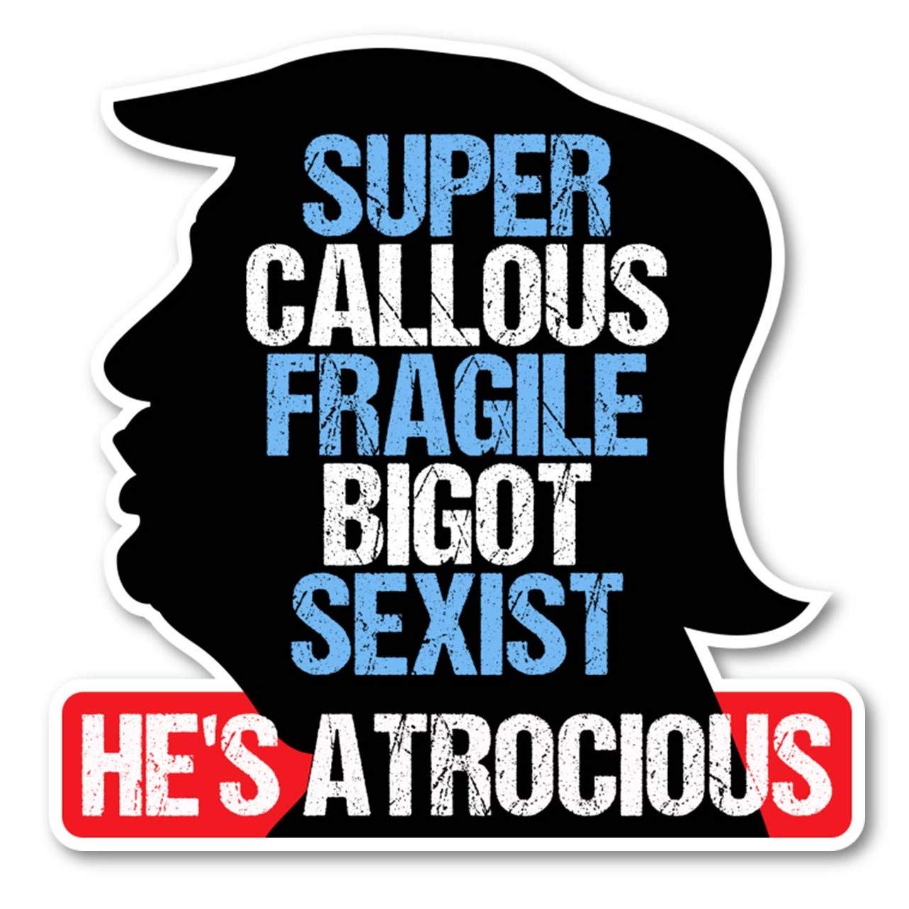 Crafted-Brand Kamala Harris 2024 Super Callous Fragile Sticker | A Clever Anti Trump 2024 Vinyl Decal for Your Laptop, Car Bumper, or Hydro-Flask (3 X 3 Inch)