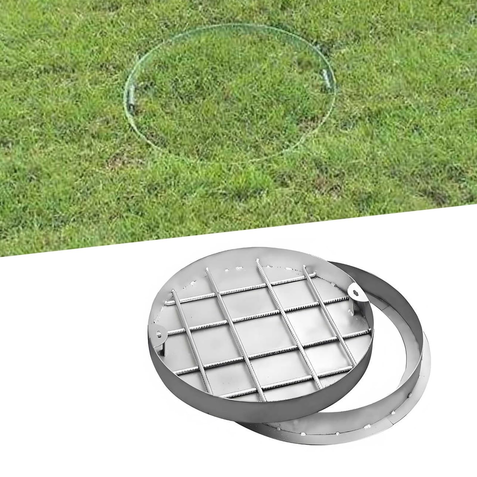 Pokrowce na szamba, niewidoczna konstrukcja spłukiwanego zbiornika na ścieki, okrągła pokrywa włazu, wytrzymała pokrywa szamba z podstawą (D50 cm/50 cm)