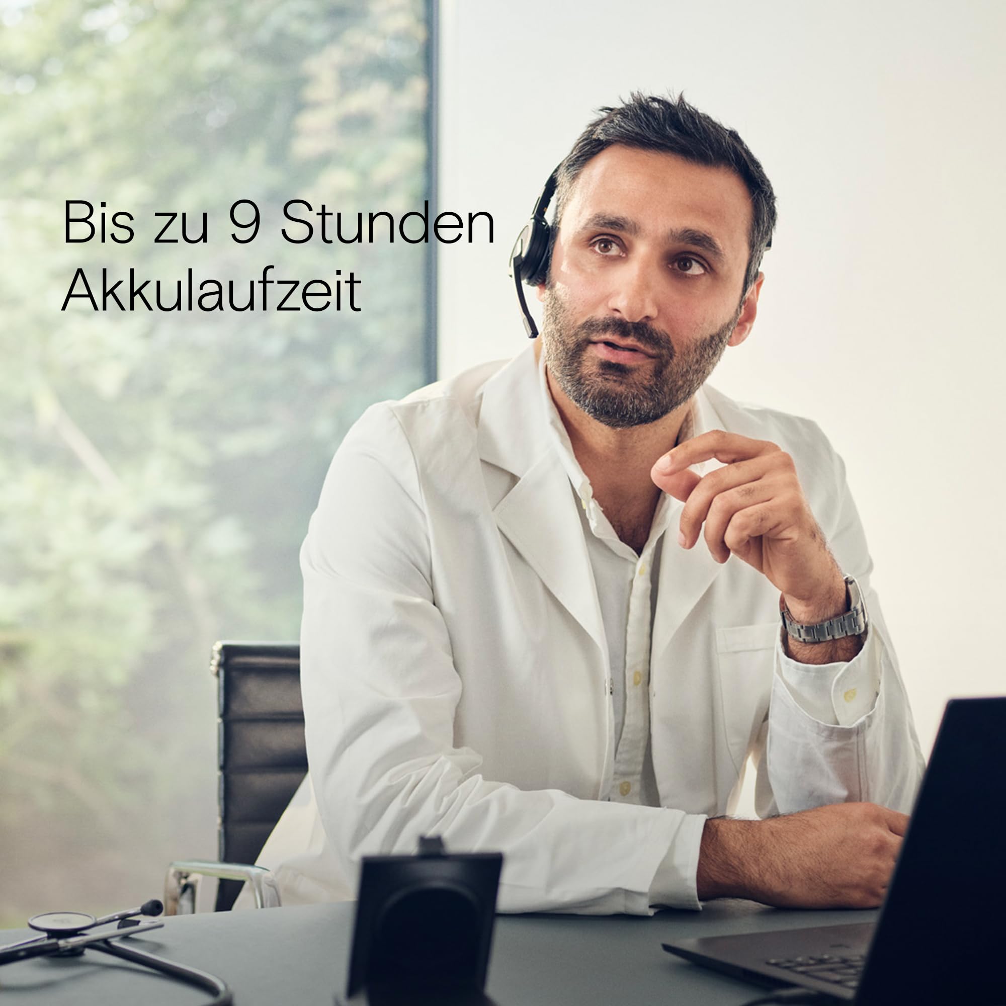 EPOS SDW 30 HS DECT-Headset - Herausragende Klangqualität, Drahtlose Bürokommunikation, Sichere DECT-Technologie, Multi-Geräte-Konnektivität, Ganztägiger