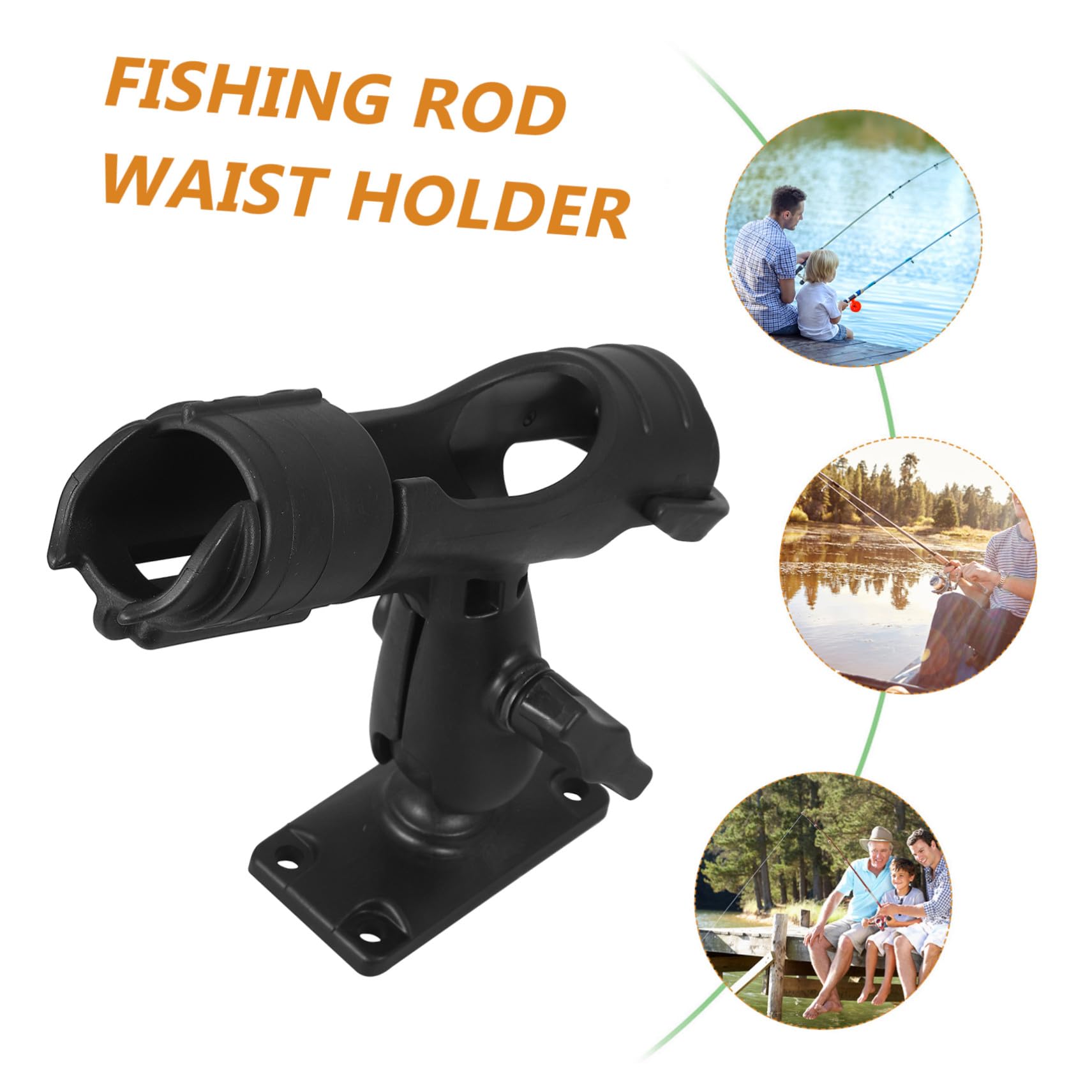 TOYANDONA Supporto Canna Regolabile per e Kayak Base e Compatibile con Varie Canne Multifunzionali Stand Portatile per Pescatori