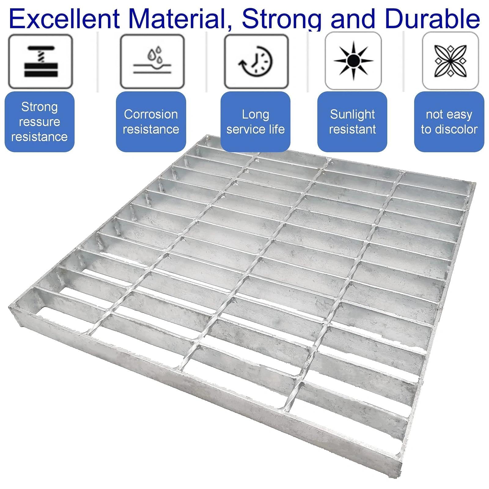 Rejilla Acero Galvanizado para Entrada 391 x 391 mm