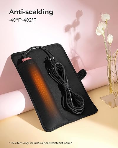 Miniatura 2 de wavytalk Bolsa de hierro plano resistente al calor, bolsa de herramientas para el cabello para viajes y almacenamiento, bolsa de cubierta de