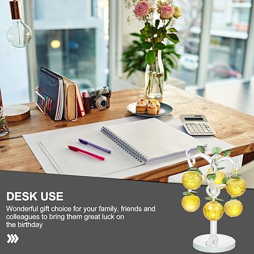 Miniatura 2 de Abaodam 1 juego de cristal de manzano, planta de cristal, decoración de habitación, árbol coleccionable de cristales colgantes para ventanas,