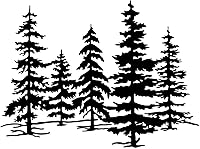 Xedatric Metal Pine Tree Wall Art - Rust-Proof Forest Design Sculpture for Kitchen, Cabin, Home Decor 23.3x16.1 Inch