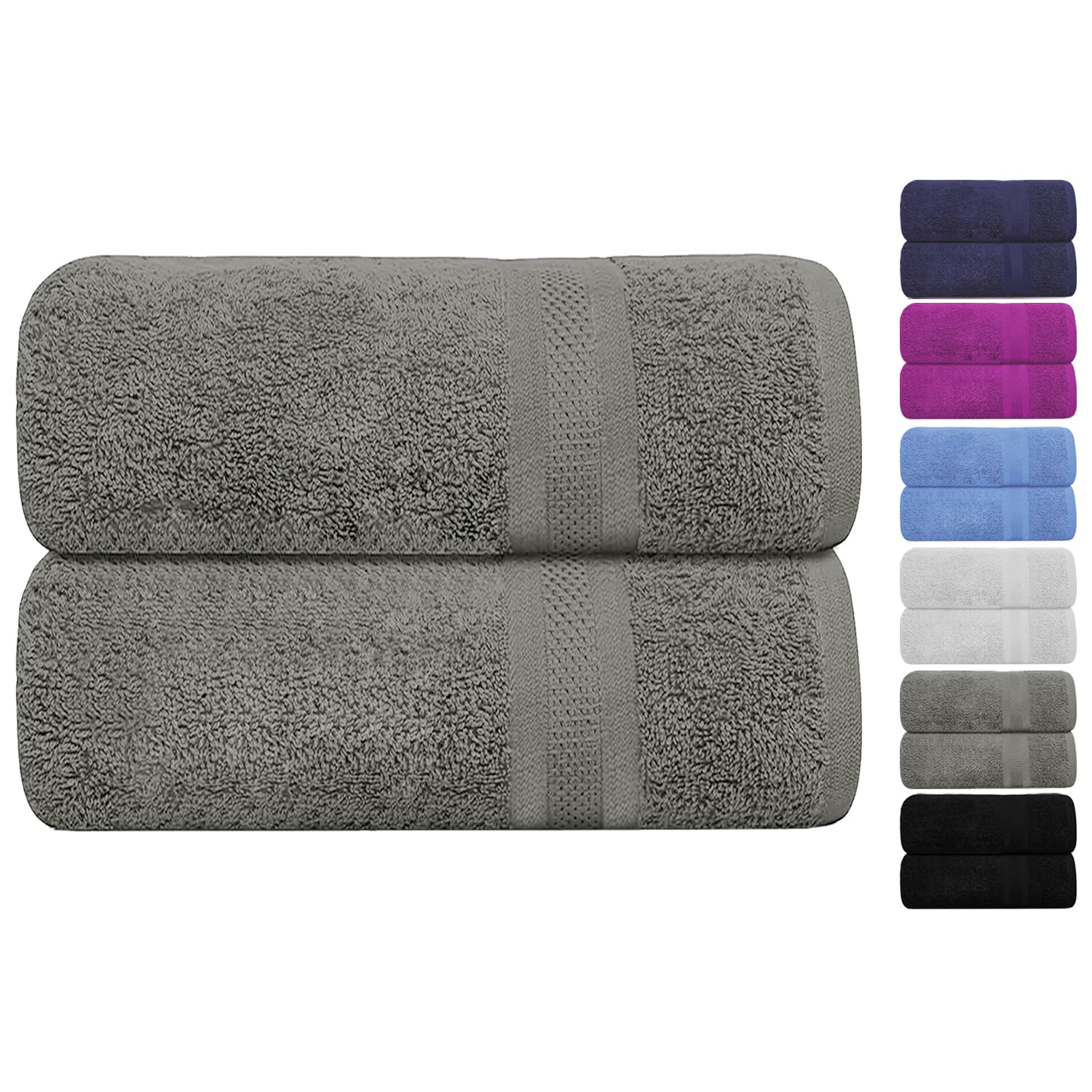 Serviettes de bain pour piscine et spa de luxe lot de 2 en coton égyptien