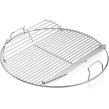 Hinged Cooking Grate for 22" Charcoal Grill, Round Charcoal Grate for Weber 7436, Weber One Touch, Grille Grate Replacement for Smoky Mountain Cookers, 22" Kettle Charcoal Grill Parts with Handle