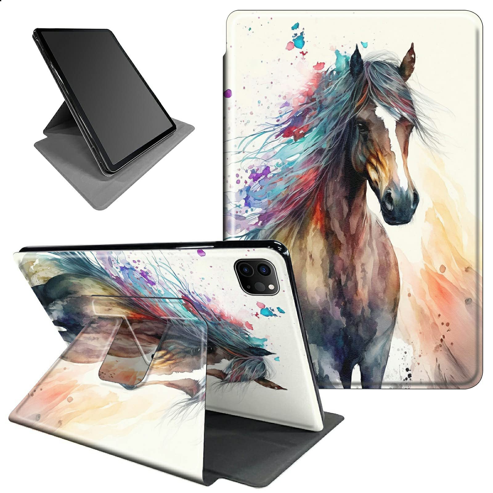 BFSEROBJ for iPad Air 5th/4th Generation Case 10.9 inch for iPad Pro 11 inch Case 4th Gen/3rd Gen 360 Rotating Degree Stand Lightweight Protective