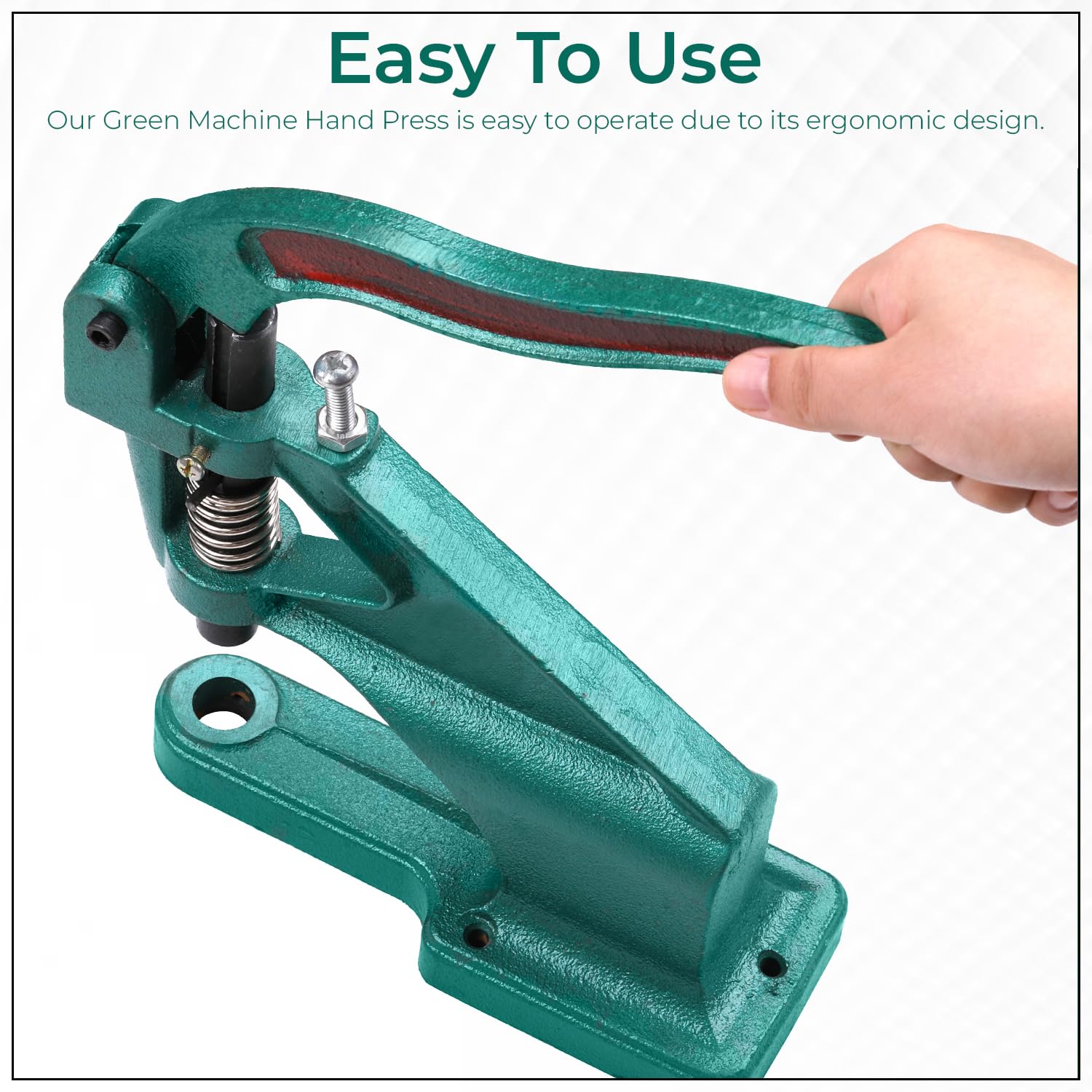 WedDecor Remaches de cuero de 10 mm, remaches tubulares de metal con prensa manual de máquina verde, juego de troqueles de corte de agujeros y troqueles de fijación de remaches, para manualidades de