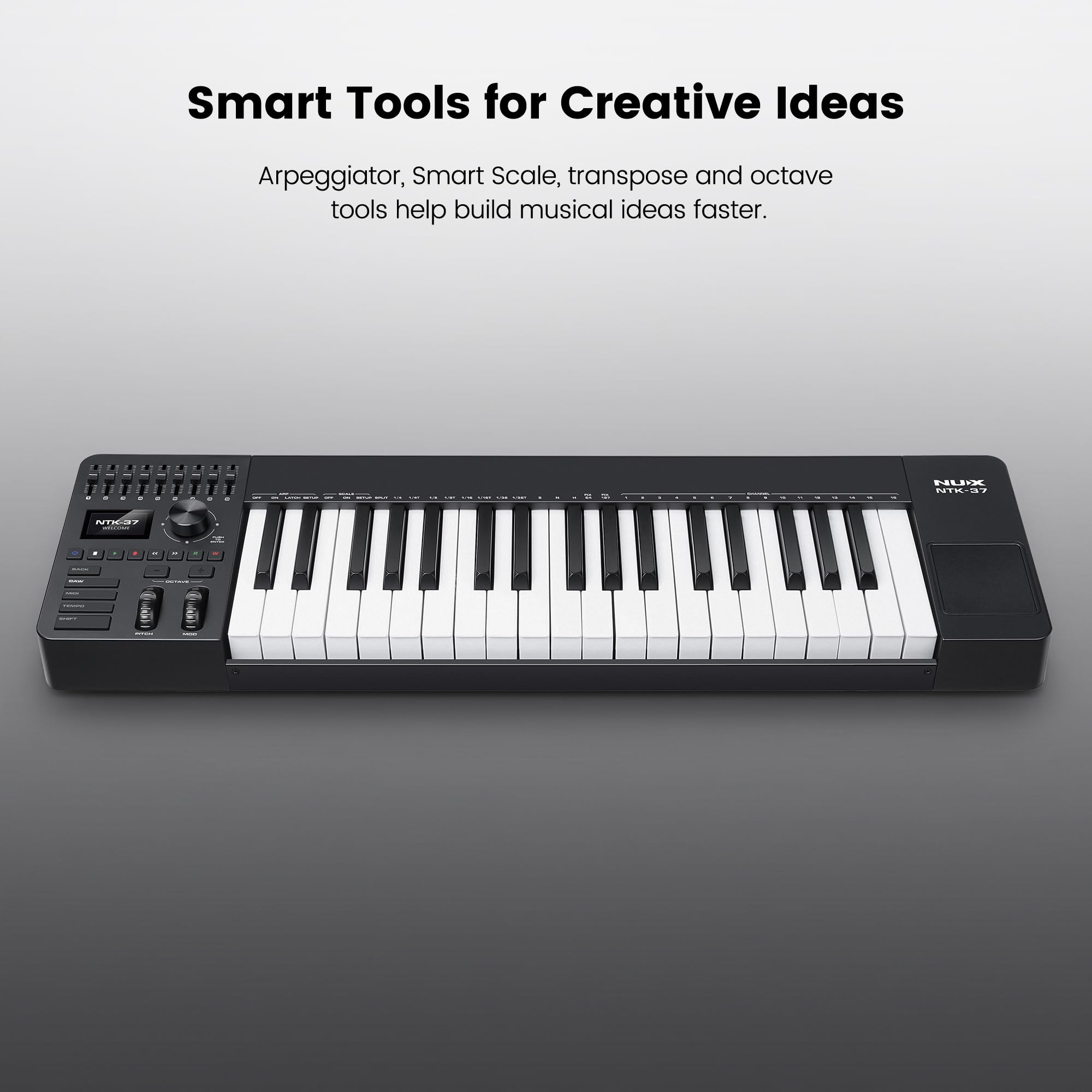 Amazon.com: NUX NTK-37 MIDI Keyboard Controller, 37 Full-Size Keys