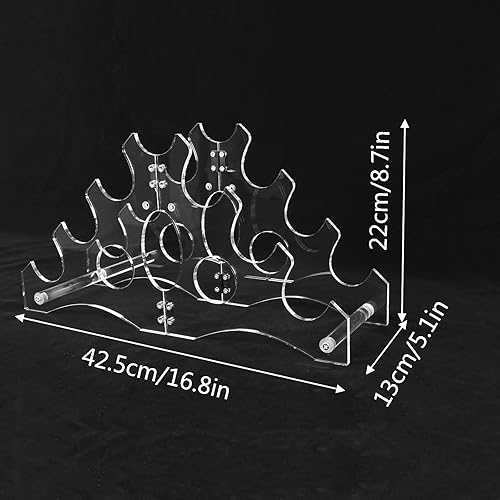 Miniatura 2 de WANLIAN Soporte de sable de luz Soporte para sable de luz Soporte de sable de luz Gancho de espada de 6 capas de acrílico trapezoidal de escritorio