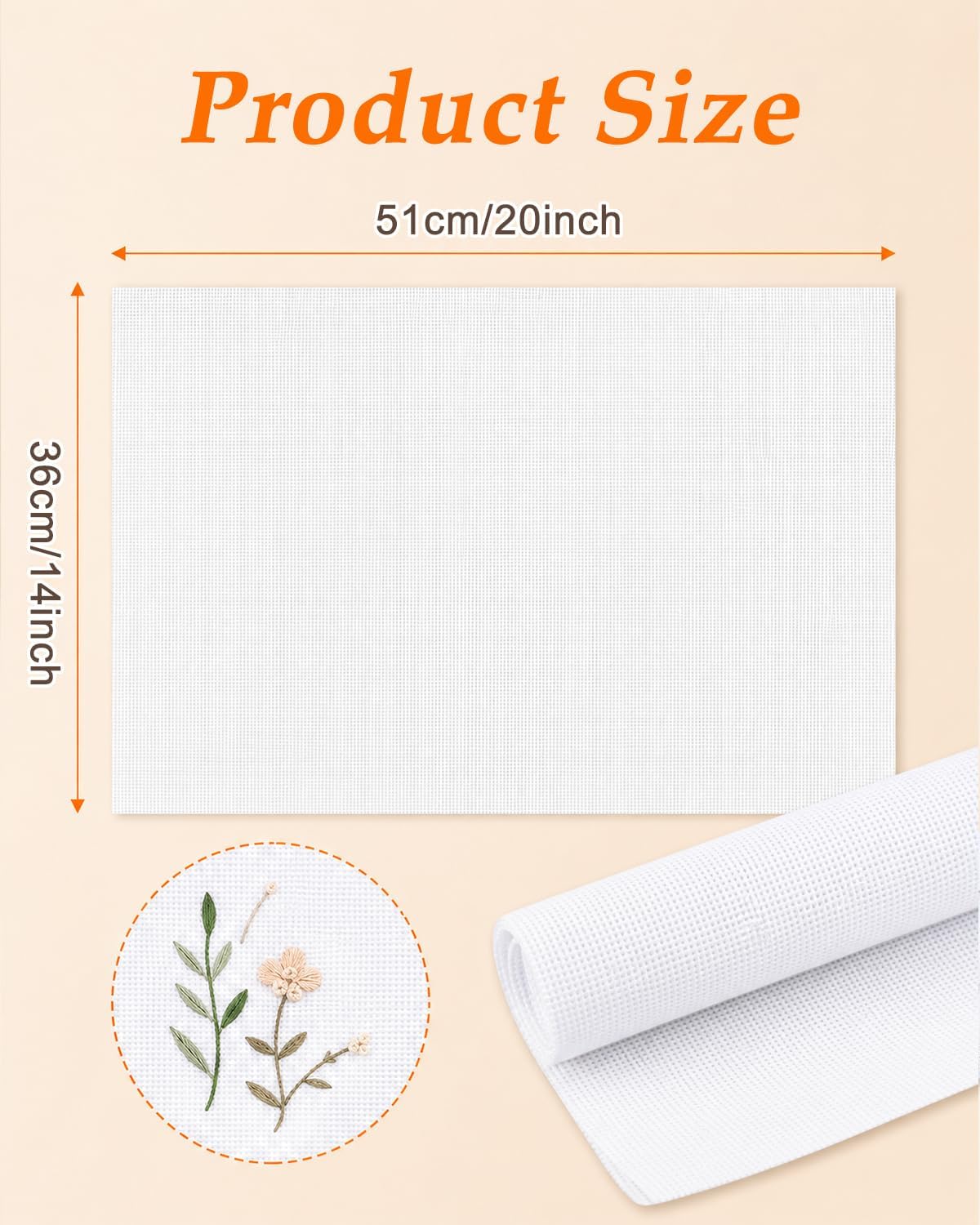 eZAKKA 13 Mesh Needlepoint Canvas, Needlepoint Blank Canvas for Stitching