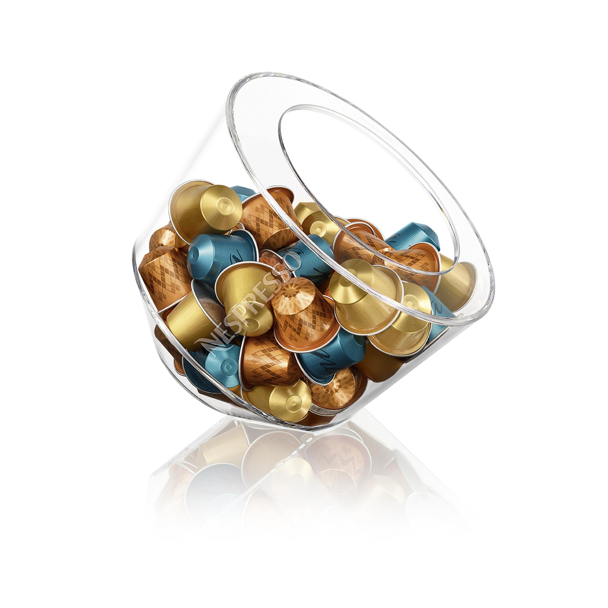 Nespresso Bonbonnière, Porta capsule, può contenere fino a 50 capsule, colore Trasparente