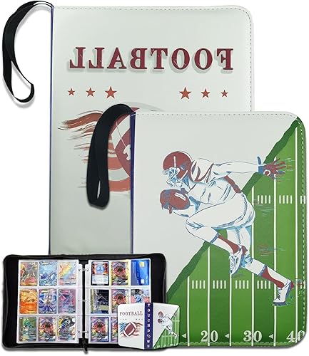 Carpeta de tarjetas de fútbol de 9 bolsillos para 720 tarjetas fundas extraíbles para tarjetas deportivas carpeta de tarjetas intercambiables álbum
