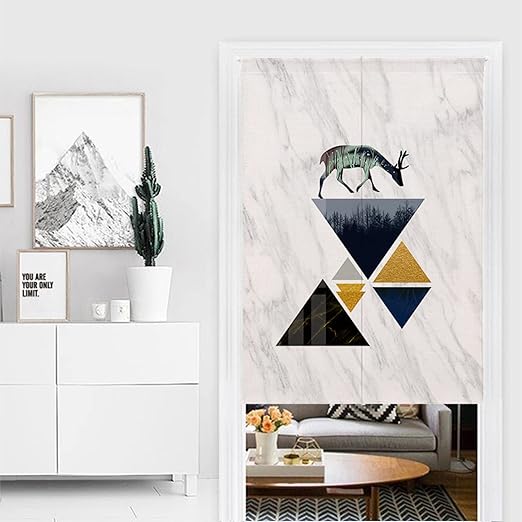 Amazon のれん 暖簾 ノレン 綿麻 インテリア デザイン 簡約 北欧 シンプル 爽やか モダン 目隠し 間仕切り 玄関 キッチン 65 90 リビング マンション 洗面所 寝室 タイプ 小窓用 業務用 雑貨 おしゃれ 飾り プレゼント 厚手 のれん オンライン通販