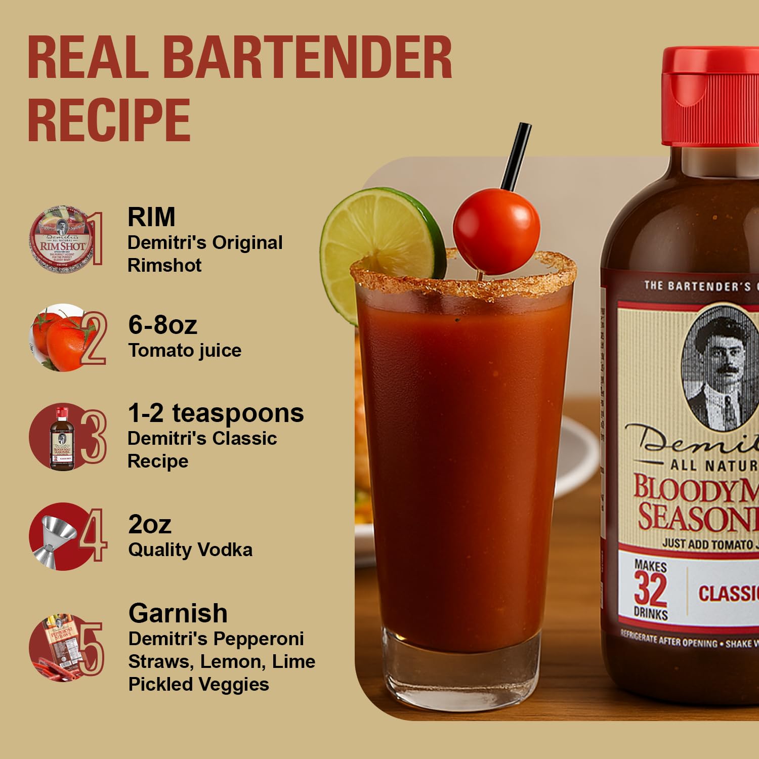 Best Bloody Mary mix - Demitri's Classic Recipe Review