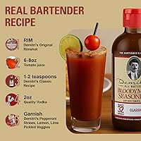 Vista 3 de Demitri's Bloody Mary Seasoning Receta Clásica - Mezcla de Bloody Mary - Mezclador de Bebidas Concentrado - Sabor Rico y Audaz - Perfecto