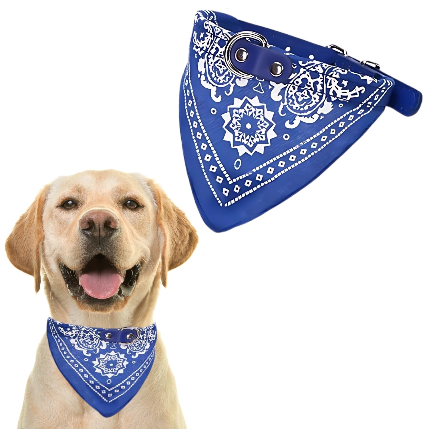 Sage Square Stylish Dog Collar Scarf – Adjustable, Comfortable, Fashionable Accessory for Pets, Soft & Durable Fabric, Dog Breeds, Ideal for Daily Use, Special Occasions (Blue) (B079V11335) Amazon Price History, Amazon Price Tracker