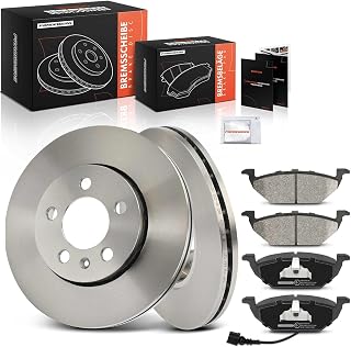 Frankberg 5Z0615301B 2x Brake Discs + 4x Front Brake Pads | Compatible with Polo