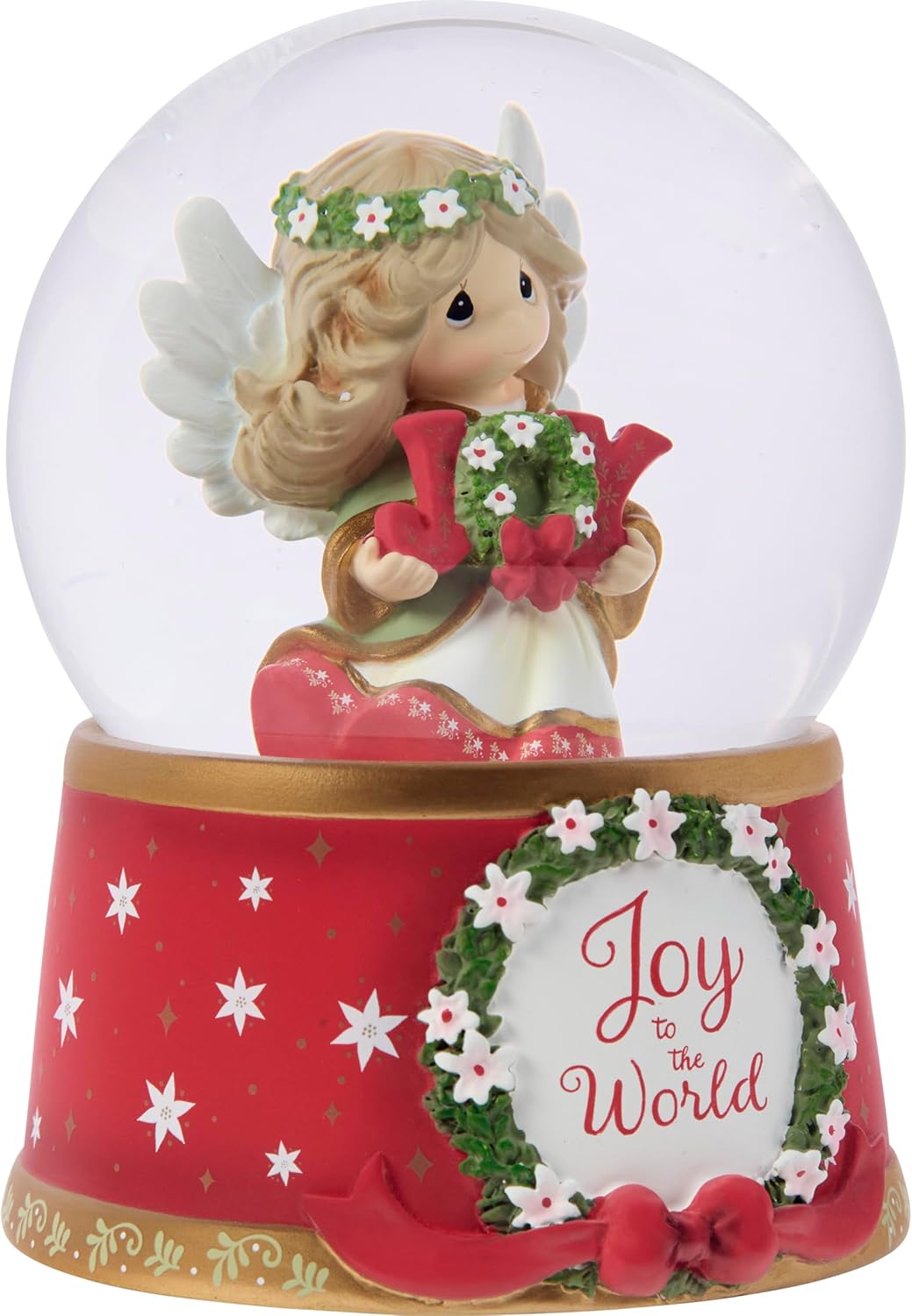 Precious Moments Joy to The World 2025 Annual Angel Musical Snow Globe – Resin/Glass Christmas Collectible Plays “Joy to The World” – 251103