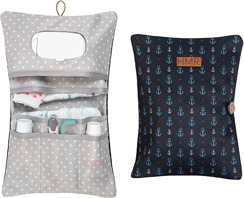 HAMUR - Organizador de bolsas de pañales para bebé, apto para viajes, compacto y plegable, bolsa de cochecito para artículos esenciales para recién