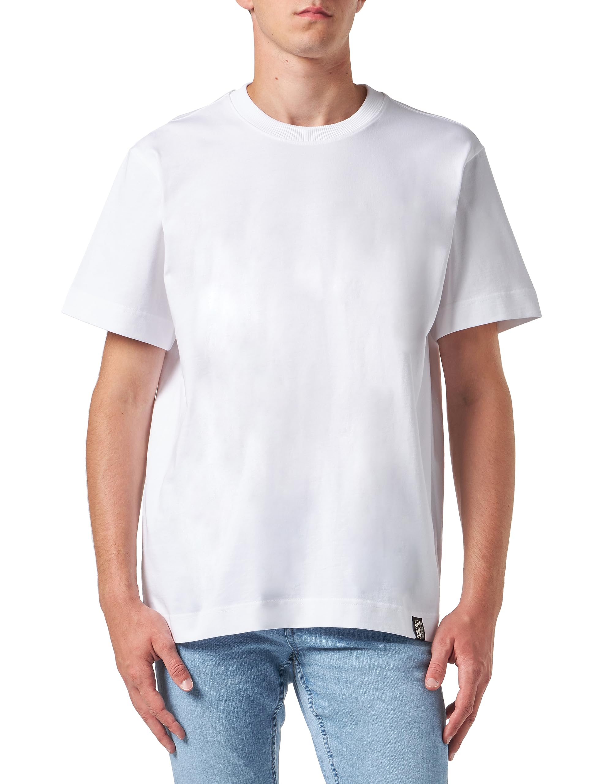 G-STAR RAW Men's Essential Loose T-Shirt, White (white D23471-C784-110), L
